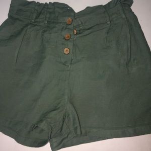 Green Flowy Shorts